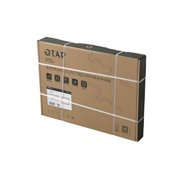 Дзеркало Qtap Mideya (DC-F614) 700х500 з LED-підсвічуванням Touch, з антизапотіванням, димером QT2078NCF07050W фото