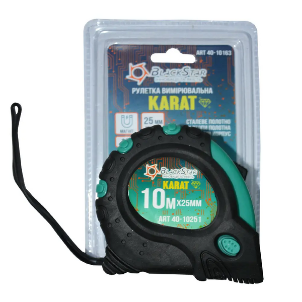 Рулетка 10 м (25мм) BlackStar Karat 40-10251 фото