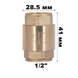Обратный клапан 1/2"ВВ Slim с латунным штоком Thermo Alliance Base TAB240W15S фото 1