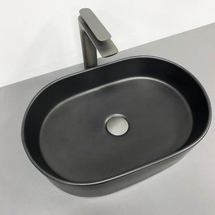 Умивальник (раковина) VBI VERONA 50 BLACK MATT накладний фото