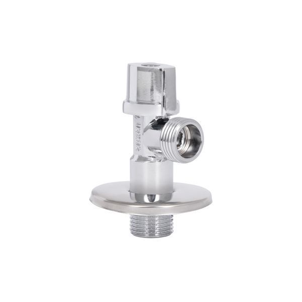 Кран приладовий кутовий 1/2"х1/2" хром, кульовий Thermo Alliance Standart SF340W1515 фото
