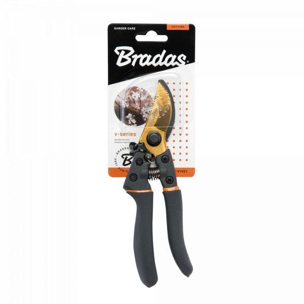 Секатор для обрезки веток до 15 мм сталь SK5 gold V-Series Bradas KT-V1021 фото