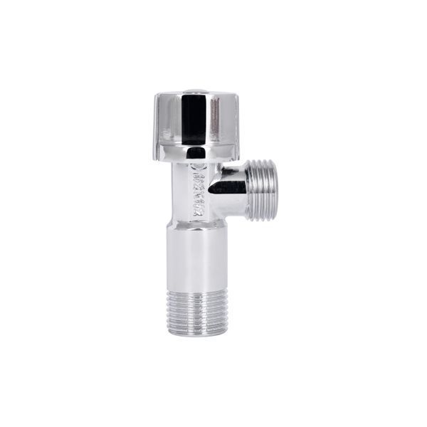 Кран приладовий кутовий 1/2"х1/2" хром, кульовий Thermo Alliance Standart SF340W1515 фото