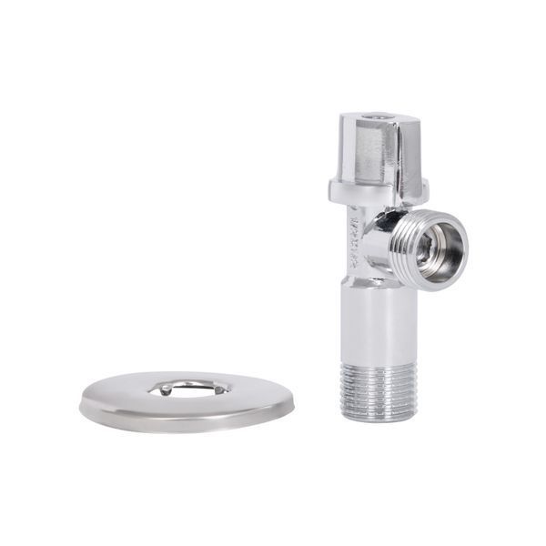 Кран приладовий кутовий 1/2"х1/2" хром, кульовий Thermo Alliance Standart SF340W1515 фото