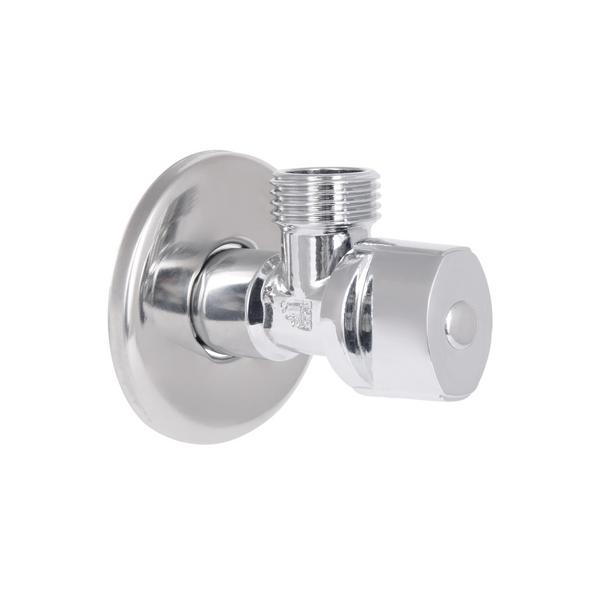 Кран приладовий кутовий 1/2"х1/2" хром, кульовий Thermo Alliance Standart SF340W1515 фото