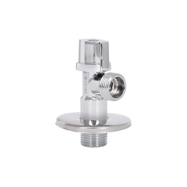 Кран приладовий кутовий 1/2"х1/2" хром, кульовий Thermo Alliance Standart SF340W1515 фото