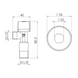 Кран приладовий кутовий 1/2"х1/2" хром, кульовий Thermo Alliance Standart SF340W1515 фото 2
