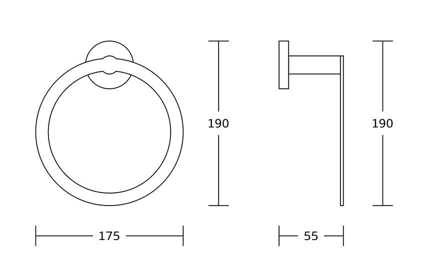 Рушникотримач кільцевий VBI URANUS CHROME фото