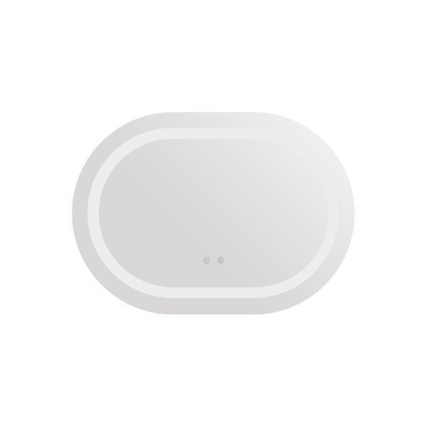 Дзеркало Qtap Gemini 500х700 з LED-підсвічуванням Touch, з антизапотіванням, з димером, рег. темп. кольору (3000-6500K) Reverse QT2578R5070 фото