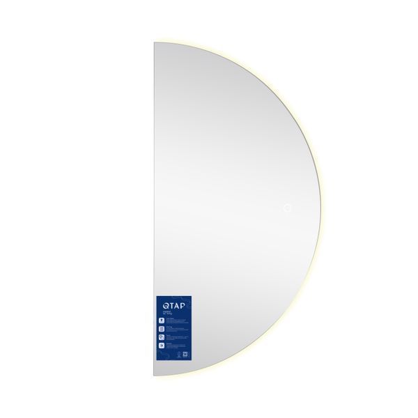 Дзеркало Qtap Taurus HR1200 з LED-підсвічуванням Touch, з антизапотіванням, з димером, рег. темп. кольору (3000-6500K) QTTAUHR1200 фото