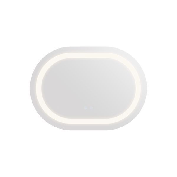 Дзеркало Qtap Gemini 500х700 з LED-підсвічуванням Touch, з антизапотіванням, з димером, рег. темп. кольору (3000-6500K) Reverse QT2578R5070 фото