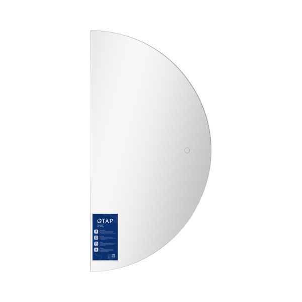 Дзеркало Qtap Taurus HR1200 з LED-підсвічуванням Touch, з антизапотіванням, з димером, рег. темп. кольору (3000-6500K) QTTAUHR1200 фото