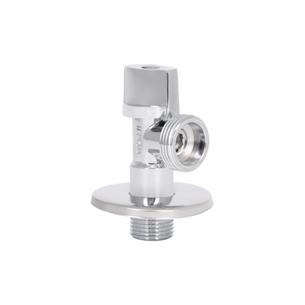 Кран приладовий кутовий 1/2"х3/4" хром, кульовий Thermo Alliance Standart SF340W1520 фото