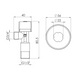 Кран приладовий кутовий 1/2"х3/4" хром, кульовий Thermo Alliance Standart SF340W1520 фото 2