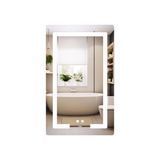 Дзеркало Lidz Kubis (KU2) 500х800 з LED-підсвічуванням Touch, з антизапотіванням, з димером, рег. яскравості LD78LF936508048448 фото