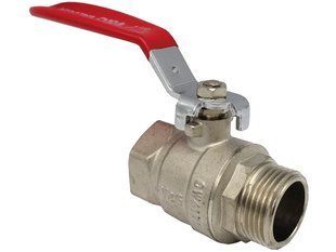 Кран кульовий 1/2" ВЗ V&G Optima червона ручка 15шт. фото