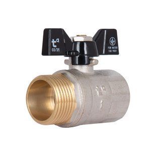Кран кульовий 1" ВЗ для води (метелик) Thermo Alliance SD607W25 фото