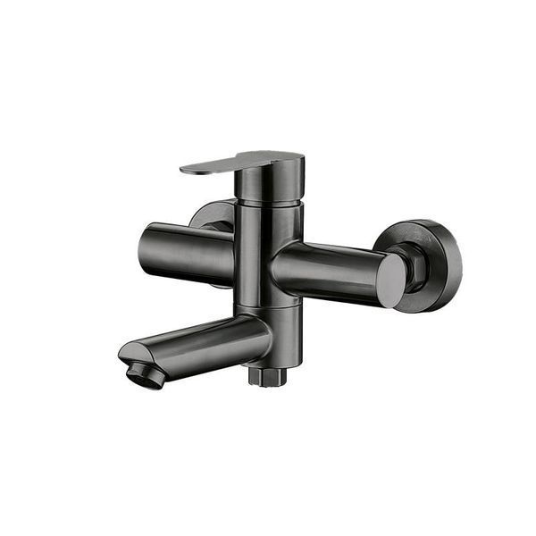 Смеситель для ванны Brinex Pure 006 с поворотным изливом (с душевым гарнитуром) Graphite BRIPUR006GRP фото