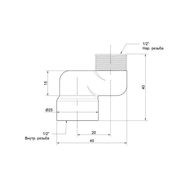 Ексцентрик радіаторний Icma 1/2"х2 см №720 фото