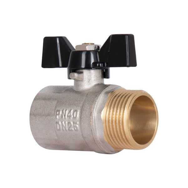 Кран шаровой 1" ВН для воды (бабочка) Thermo Alliance SD607W25 фото