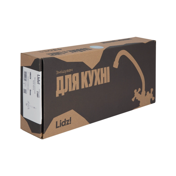 Змішувач для кухні Lidz Lamb 271F двохвентильний, хром фото