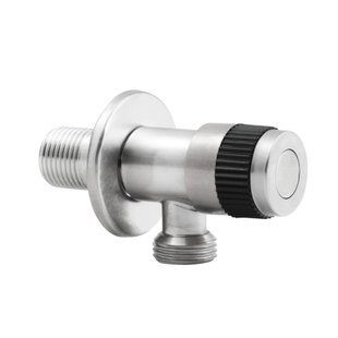 Кран угловой Thermo Alliance Standart 1/2"НН нерж., с керам. буксой TAS345W1515SS фото
