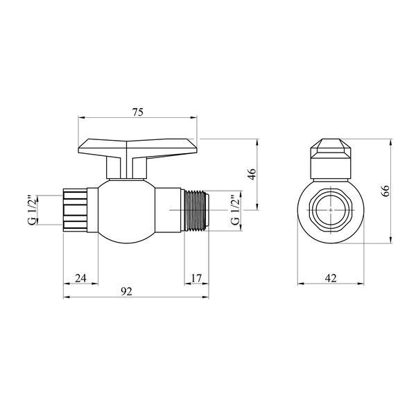 Кран ПЕ SantehPlast 1/2" ВЗ фото