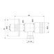 Кран угловой Thermo Alliance Standart 1/2"НН нерж., с керам. буксой TAS345W1515SS фото 2
