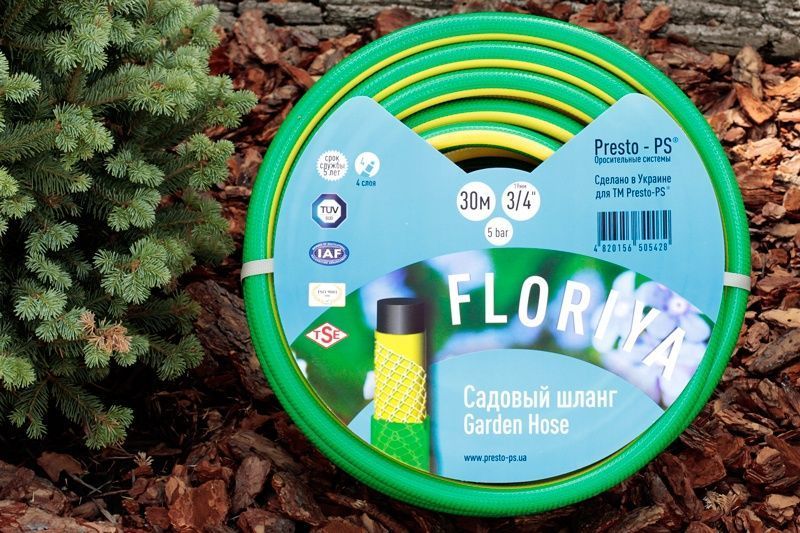 Шланг поливальний Presto-PS садовий Флорія діаметр 3/4 дюйма, довжина 30 м (FL 3/4 30) фото