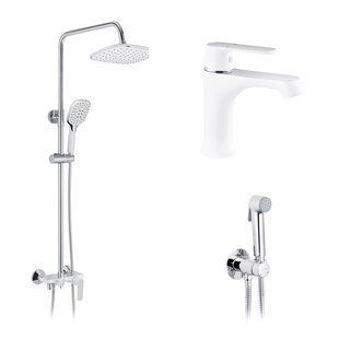 Набор 3 в 1 душова система Kroner Armada-W063 + змішувач Armada-W010 + змішувач Bidet-C082 фото