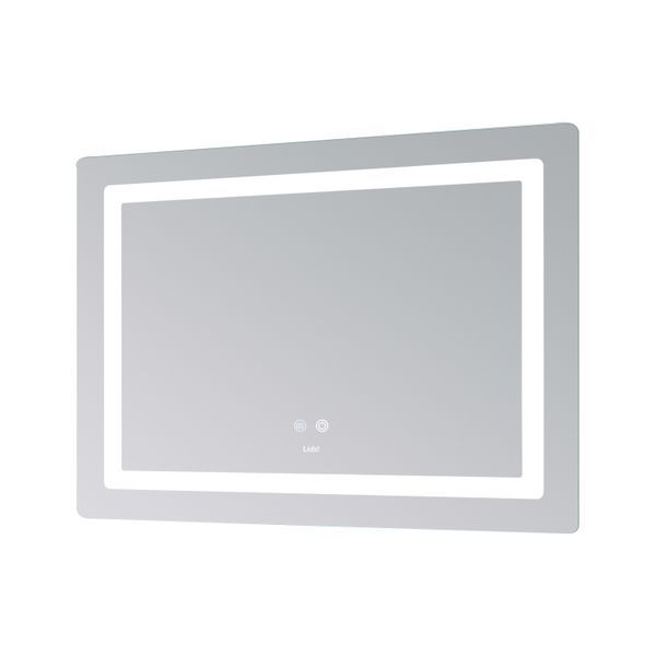 Дзеркало Lidz Kubis (KU2) 900х700 з LED-підсвічуванням Touch, з антизапотіванням, з димером, рег. яскравості LD78LF904907048452 фото