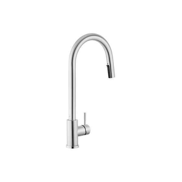 Смеситель для кухни с выдвижным изливом Kroner KRP Edelstahl Klassisch - ESG03915 фото