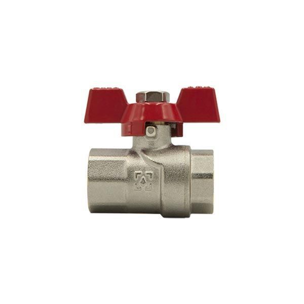 Кран шаровый 3/4" ВВ для воды (бабочка) Raftec Red CBB-02 фото