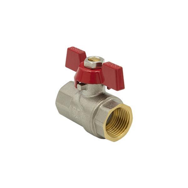 Кран шаровый 3/4" ВВ для воды (бабочка) Raftec Red CBB-02 фото