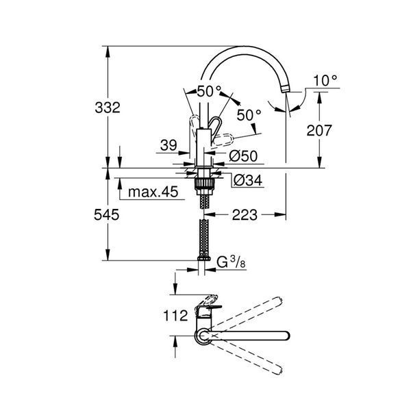 Змішувач для кухні Grohe Start Flow 31555001 фото