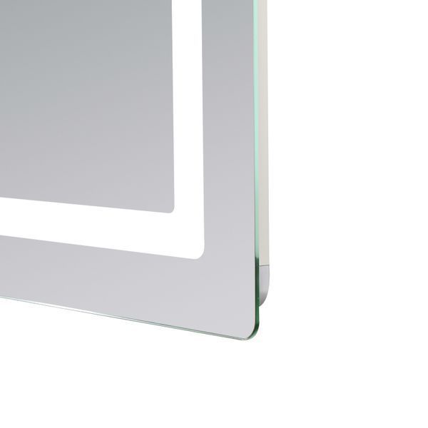Дзеркало Lidz Kubis (KU2) 900х700 з LED-підсвічуванням Touch, з антизапотіванням, з димером, рег. яскравості LD78LF904907048452 фото