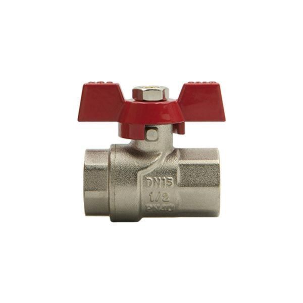 Кран шаровый 3/4" ВВ для воды (бабочка) Raftec Red CBB-02 фото