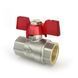 Кран шаровый 3/4" ВВ для воды (бабочка) Raftec Red CBB-02 фото 1