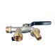 Кран для полива 1/2" НР шаровый, латунный на 2 выхода (3/4"), Thermo Alliance SD141W15 фото 2