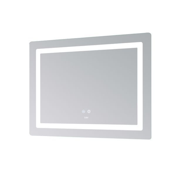 Дзеркало Lidz Kubis (KU2) 800х600 з LED-підсвічуванням Touch, з антизапотіванням, з димером, рег. яскравості LD78LF904806048446 фото