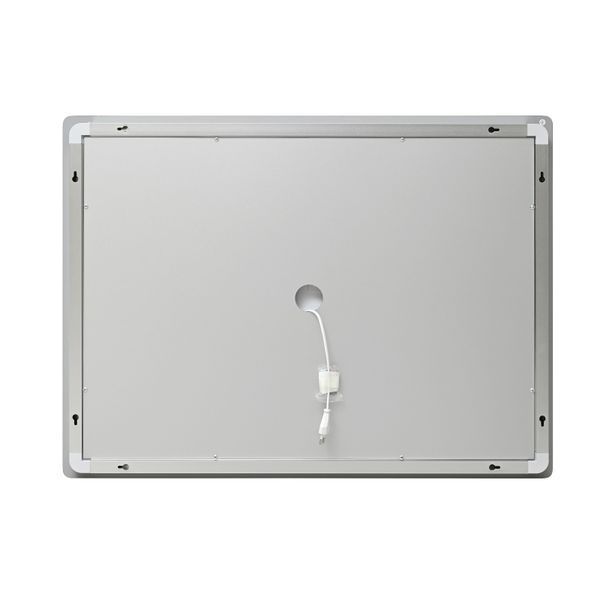 Дзеркало Lidz Kubis (KU2) 800х600 з годинником, з LED-підсвічуванням Touch, з антизапотіванням, з димером, рег. яскравості LDKU800600CL48281 фото