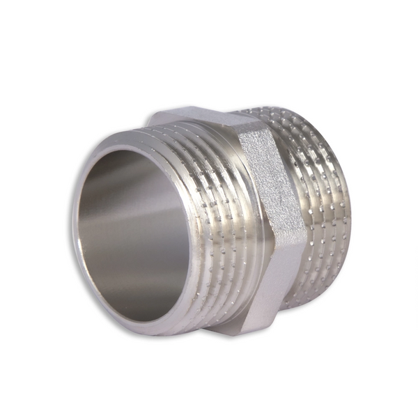 Ніпель 1" ЗЗ латунний нікель Thermo Alliance Forte SF35825 фото