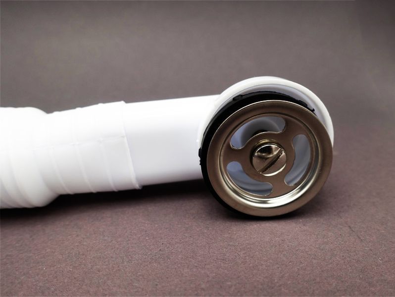 Сифон для мийки 11/2"х40 з різьб.випуском, гофротрубою 40х40/50 та гнучк.кругл.переливом Millz фото