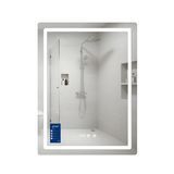 Дзеркало Qtap Mideya (MI2) 600х800 з годинником, з LED-підсвічуванням Touch, з антизапотіванням, димером, рег. яскравості QTMID100080049267 фото