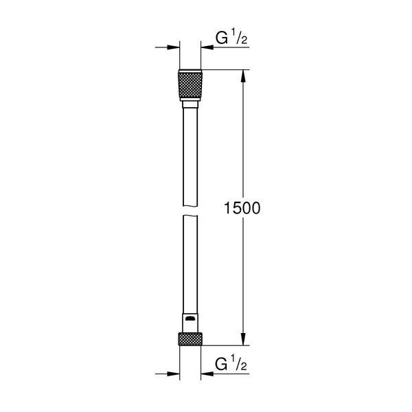 Шланг для душу Grohe VitalioFlex Silver TwistStop 1500 мм 22109000 фото