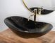 Умывальник (раковина) REA ROYAL 60 MARBLE BLACK MATT накладной черный фото 5