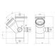 Крестовина двухплоскостная для внутренней канализации Rozma 110х110/45&deg;+2x50/90&deg; фото 2