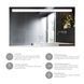 Зеркало Kroner KRP Spiegel HR5 - 8060 с LED-подсветкой и антизапотеванием фото 7