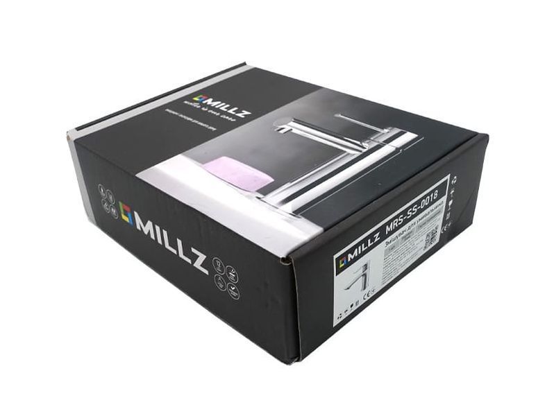 Смеситель нержавеющий для раковины литой ф.35 гайка ручка квадрат Millz 22916 фото