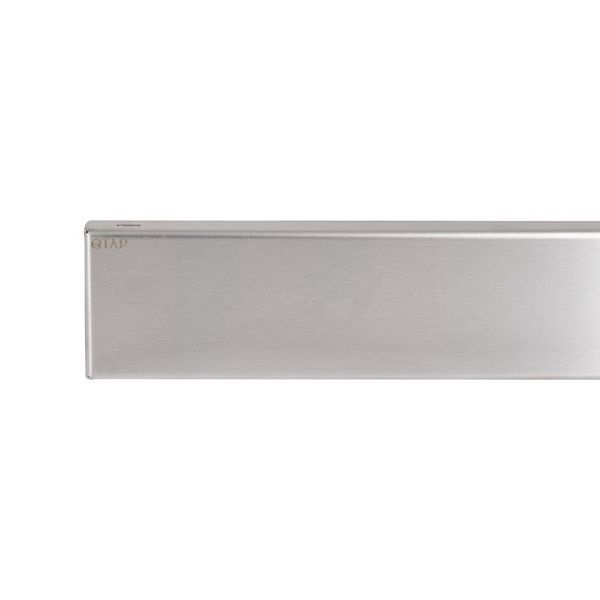Трап для душа 70 см под плитку Qtap Taurus Tile700 из нержавеющей стали, линейный, сухой затвор, двусторонняя решетка фото